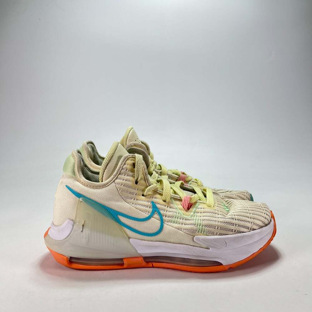 Nike LeBron Witness 6 GS Coconut Milk Pink Teal Basketball Youth Size 6Y